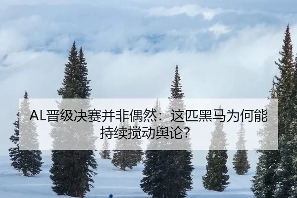 AL晋级决赛并非偶然：这匹黑马为何能持续搅动舆论？ - ng28